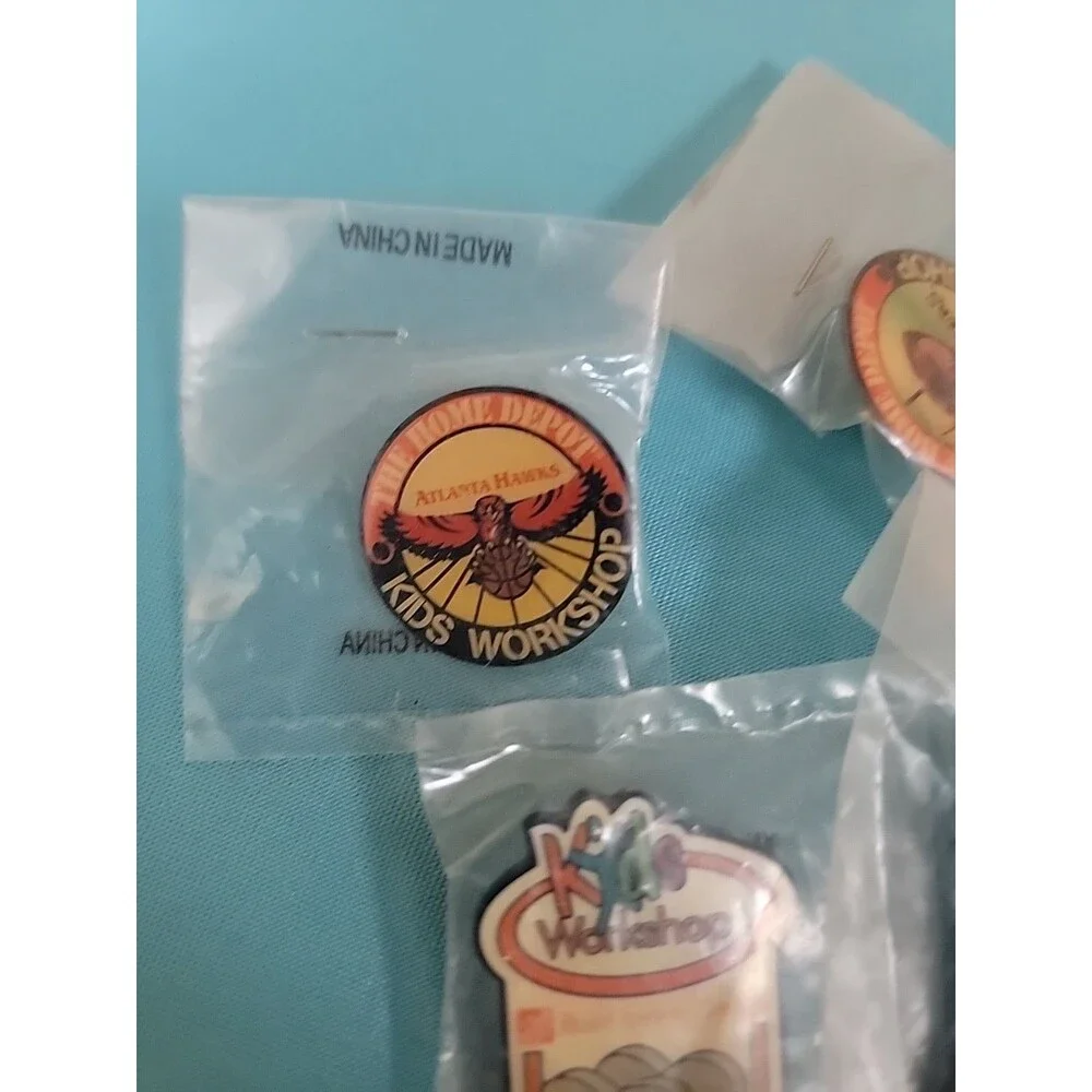 Lot Of 5 Home Depot Kids Workshop Pins PINS ONLY Atlanta Hawks Thrashers